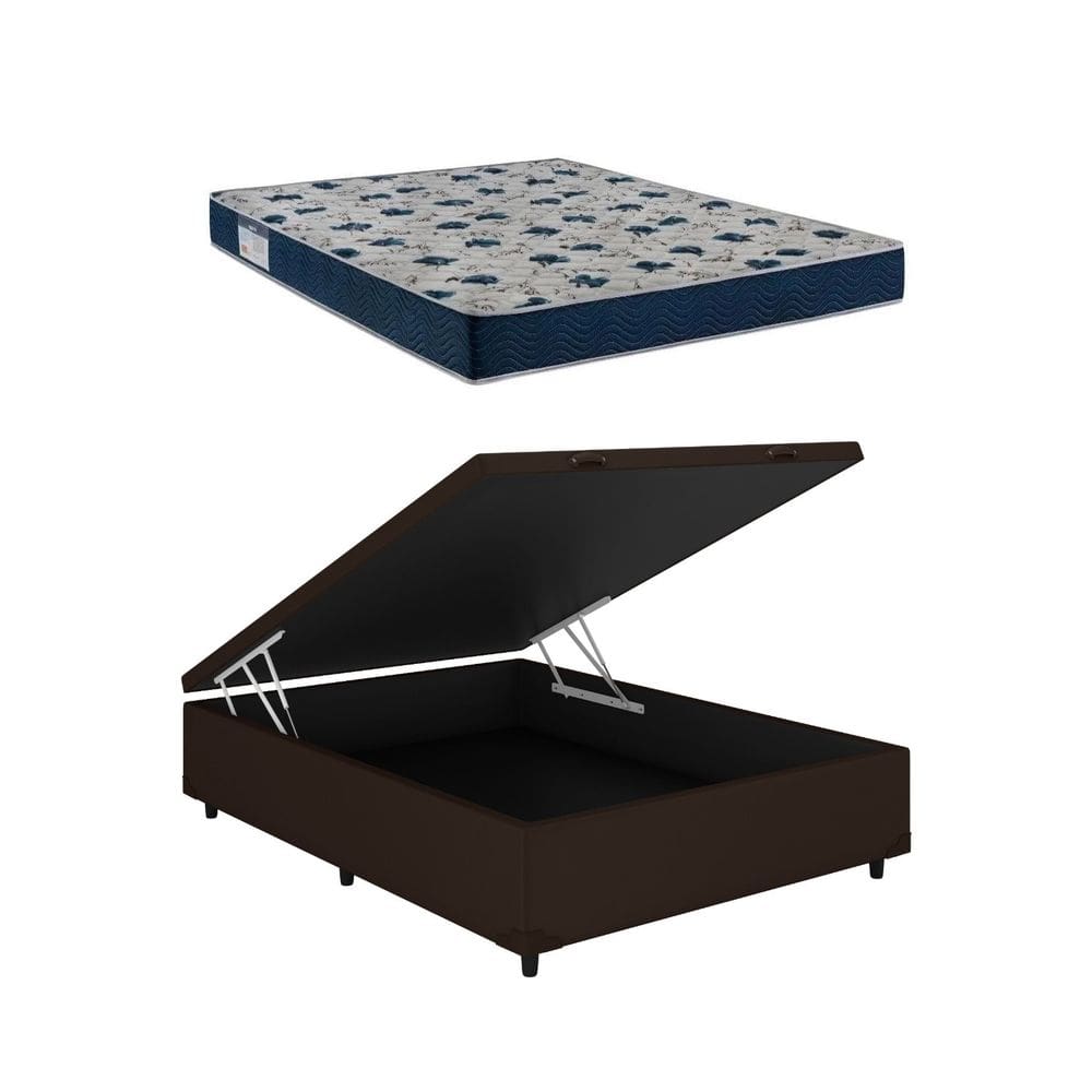 Cama Baú Casal Marrom ISO 60 D28 - Ortobom