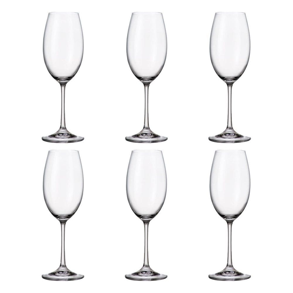 Jogo 6 Taças Cristal Vinho Branco 300 Ml Linha Milvus
