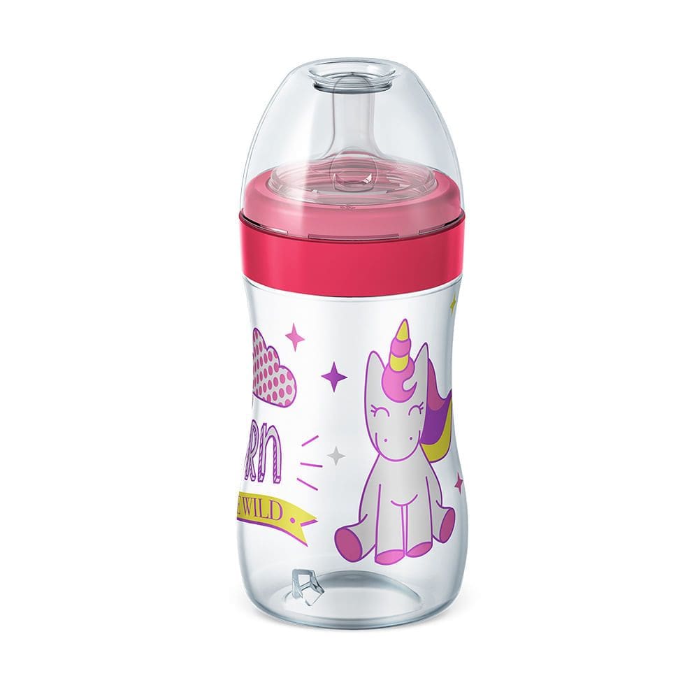 Mamadeira Lillo Super Evolution Bico de Silicone +6 Meses Desenhos diversos Rosa 300ml
