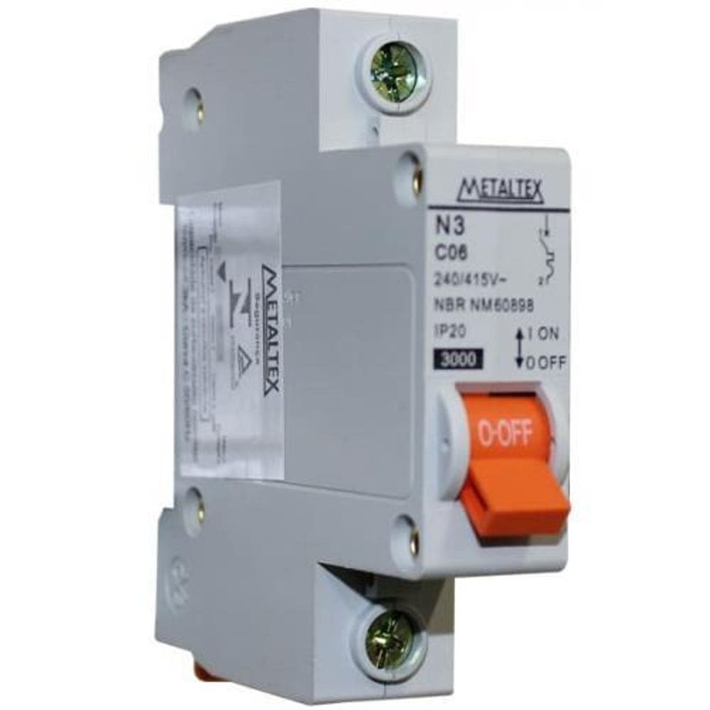 Disjuntor 1X6A 3Ka-220V Curva C N3-1C6