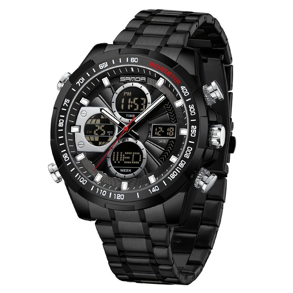 Relógio de Luxo à Prova d`Água com Pulseira em Aço Inoxidável