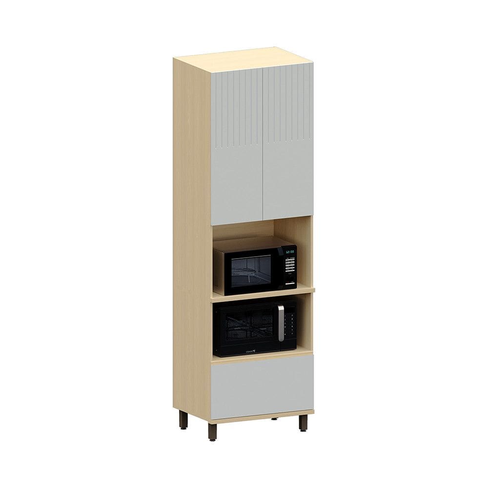 Paneleiro 70cm 2 Portas 1 Gaveta com Espaço Torre Quente Aura Luciane Móveis