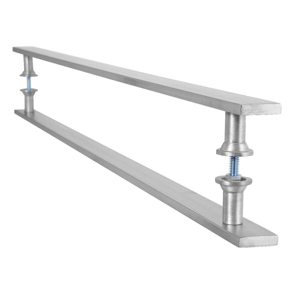 Puxador Barra Chata Inox Escovado 30 cm Porta Madeira