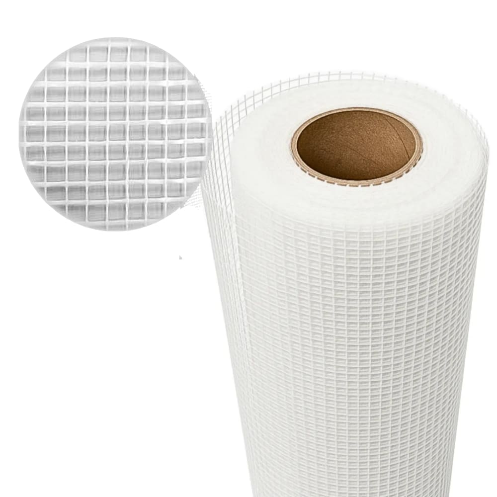 Tela Reforço Reboco Fibra de Vidro Branco 10/9mm – 25m x 1m Construção