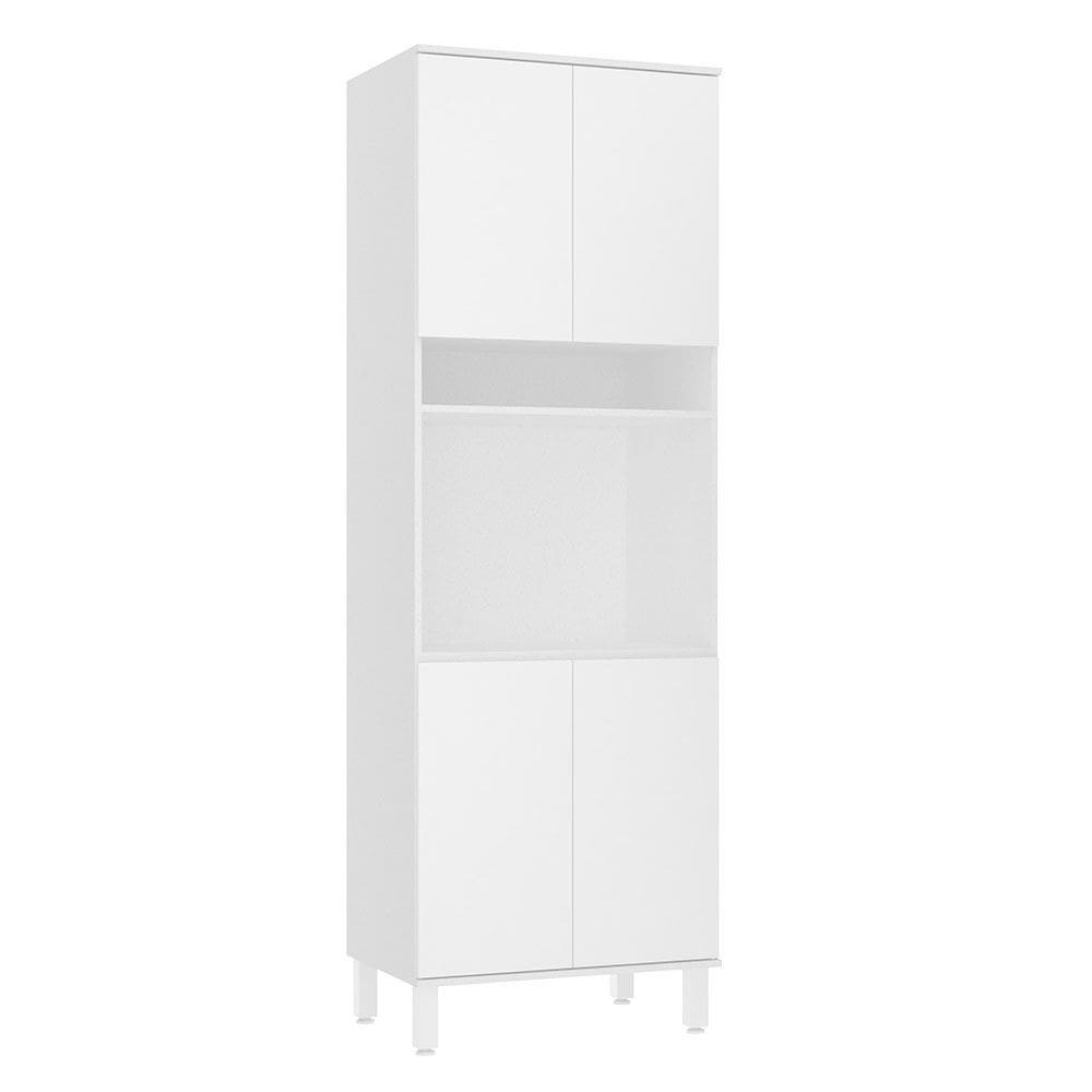Paneleiro 70cm 4 Portas e 1 Nicho para Forno Microondas Dora Luciane Móveis