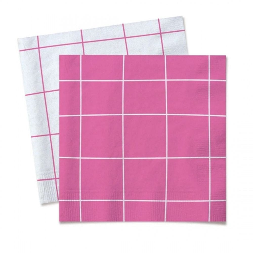 Guardanapo Happy Moments Hot Pink 24,5x24,5 Cromus 20un