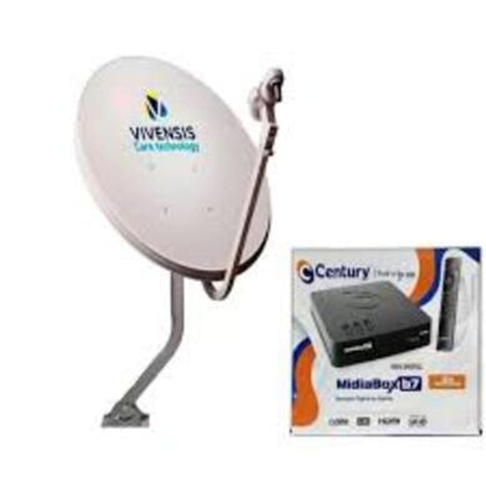 Antena Parabólica Vivensis 60cm com  Midia b7