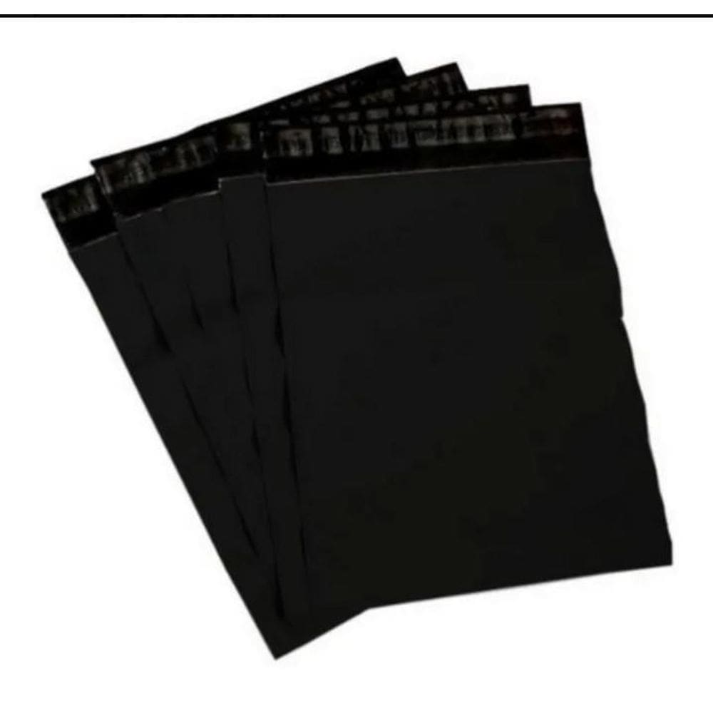 Envelope Plástico Preto Correio Segurança Lacre 15X20 200Un