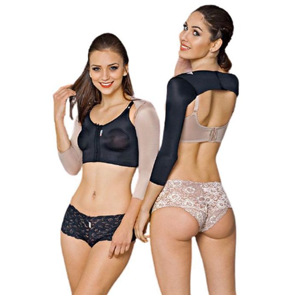 Faixa Para Braços Com Elástico Costas Mangas 7/8 Bege - PP