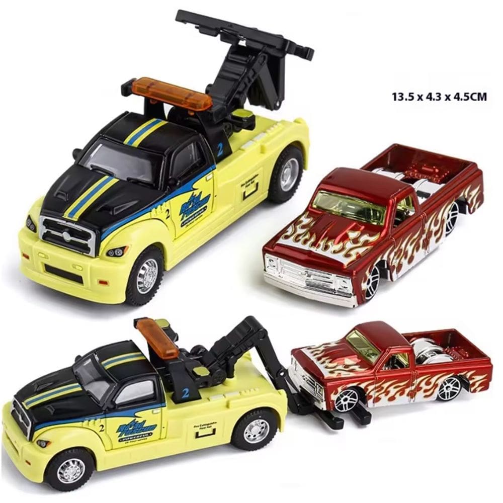 Carrinho Reboque Caminhão Die Cast Guincho Metal 1:64