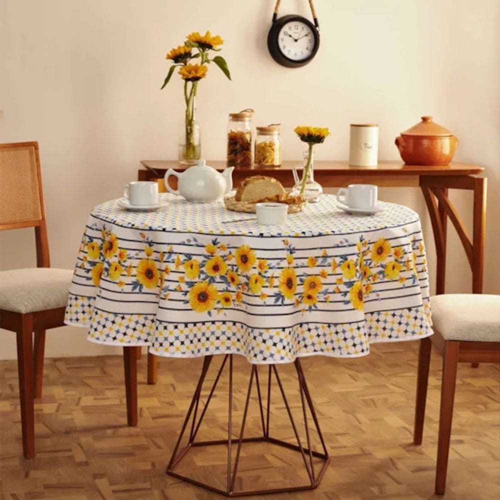 Toalha de Mesa Redonda 1,55m 04 Lugares Linha Pop Lepper - Campestre