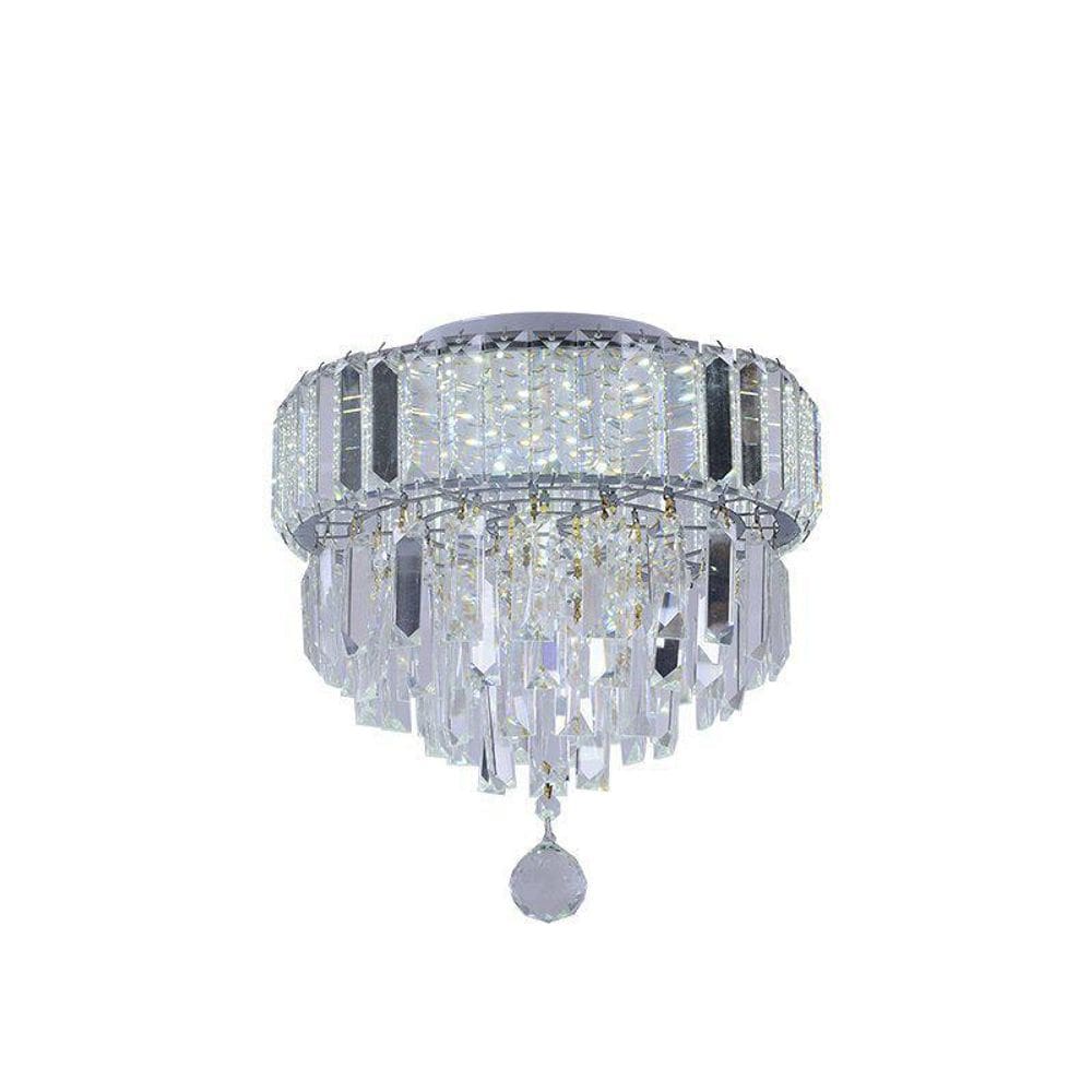Pendente Plafon Redondo Dueto 300 Cristal