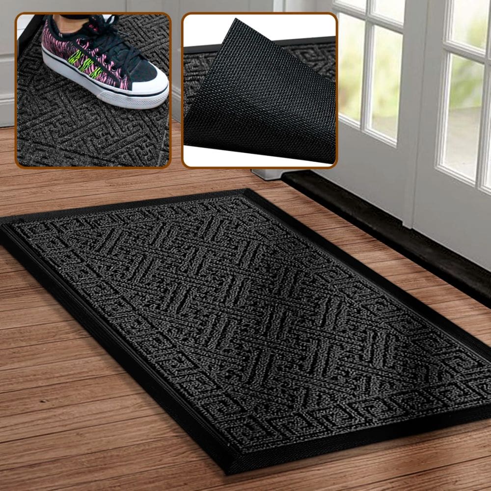 2 Tapete Porta Capacho Grego Luxo Antiderrapante Gf 60x90