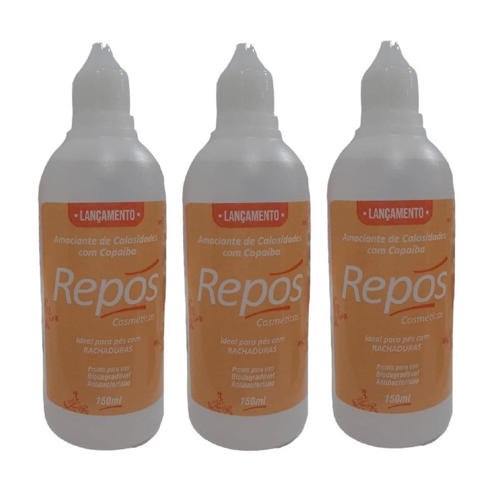 Repos Amaciante De Calosidades Com Copaíba 150Ml Kit 3Un