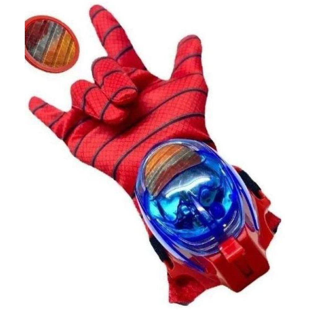 Luva Homem Aranha Lança Discos Luz E Som Vingadores