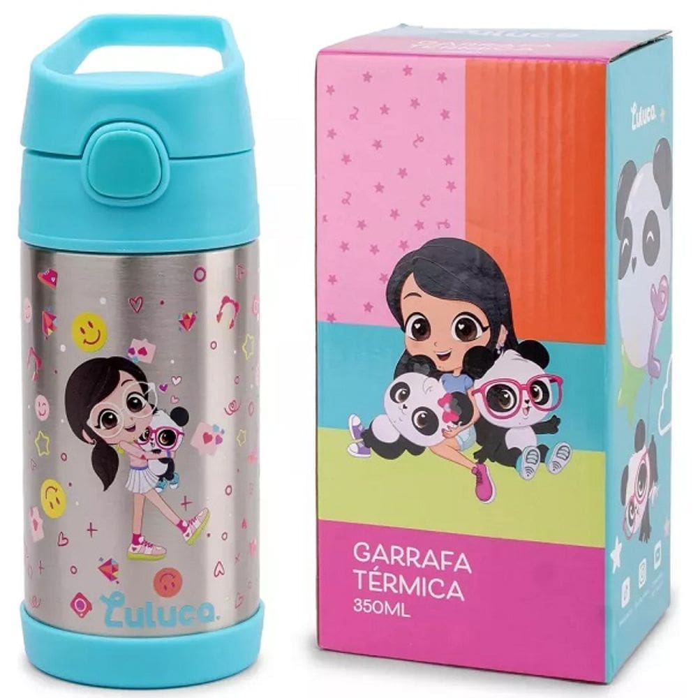 Garrafa Termica Luluca Infantil 350ML AÇO INOX Luluquinha COR Verde