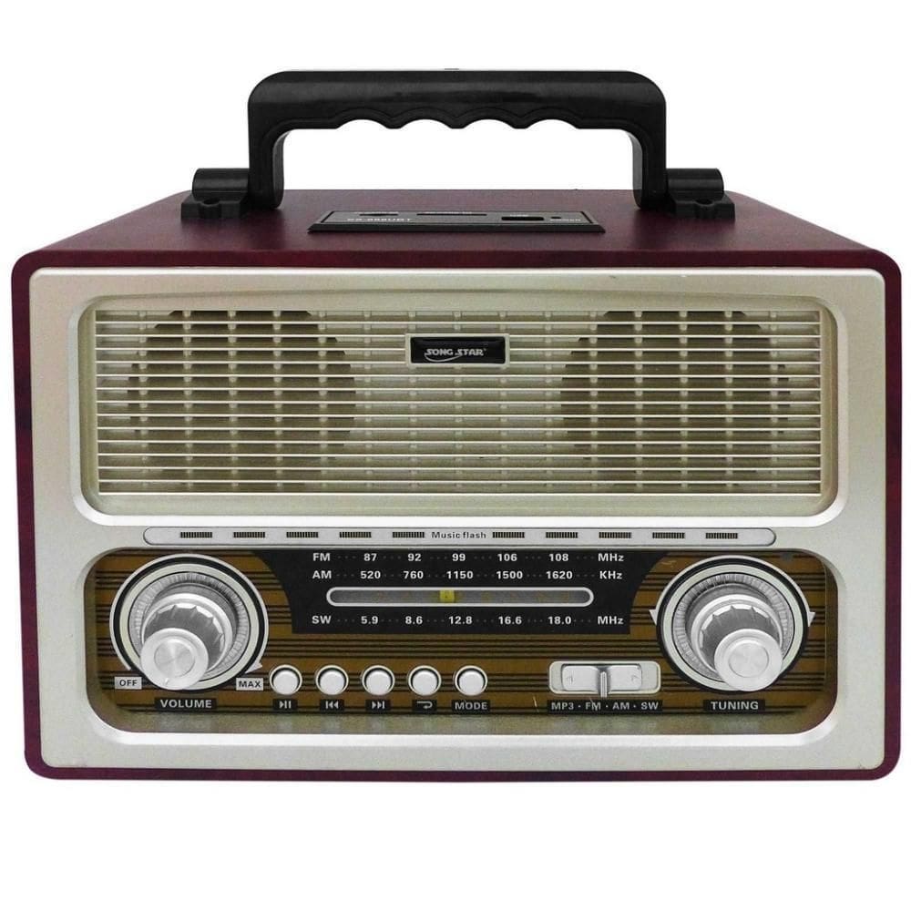 Rádio Portátil Song Star Ss-888Ubt Fm/Am/Sw-Usb