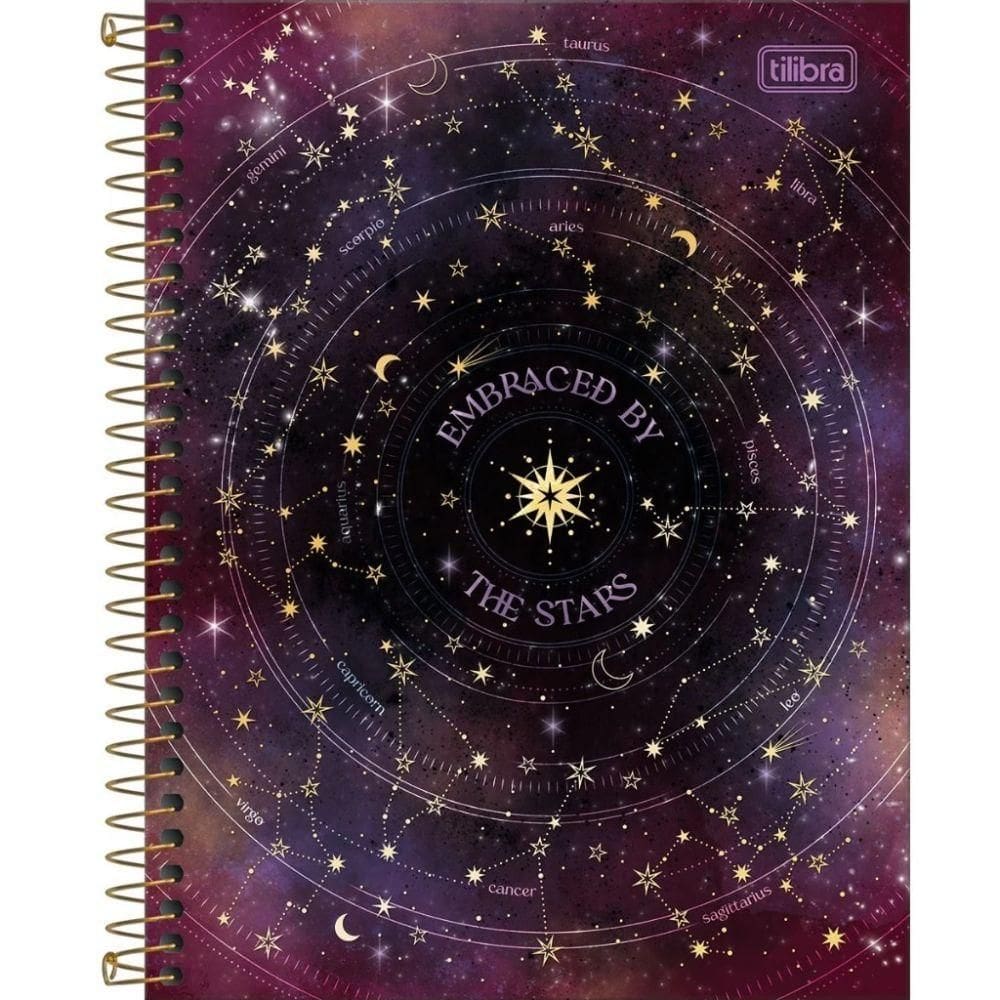 Caderno Espiral Capa Dura Colegial Magic 10 Matérias 160 Folhas Tilibra Estampa 1