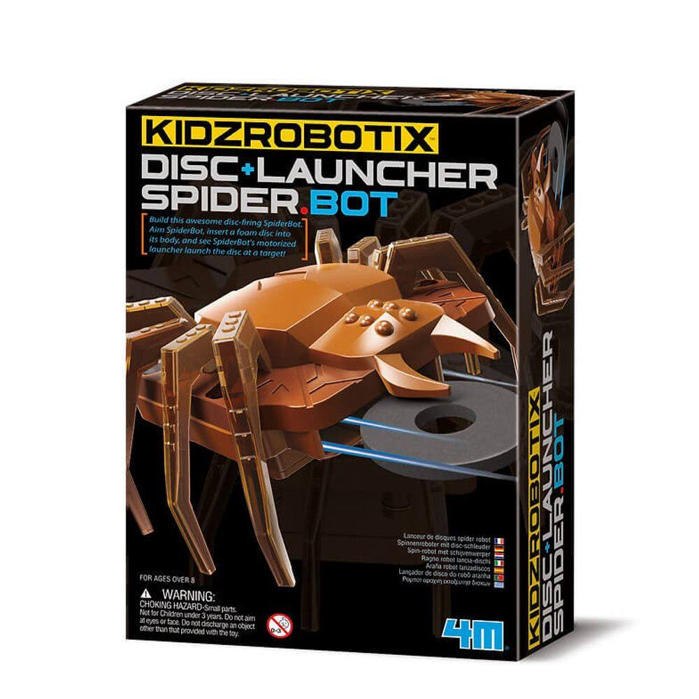 Robô Spider Aranha Disco e Lançador Brinquedo 4M