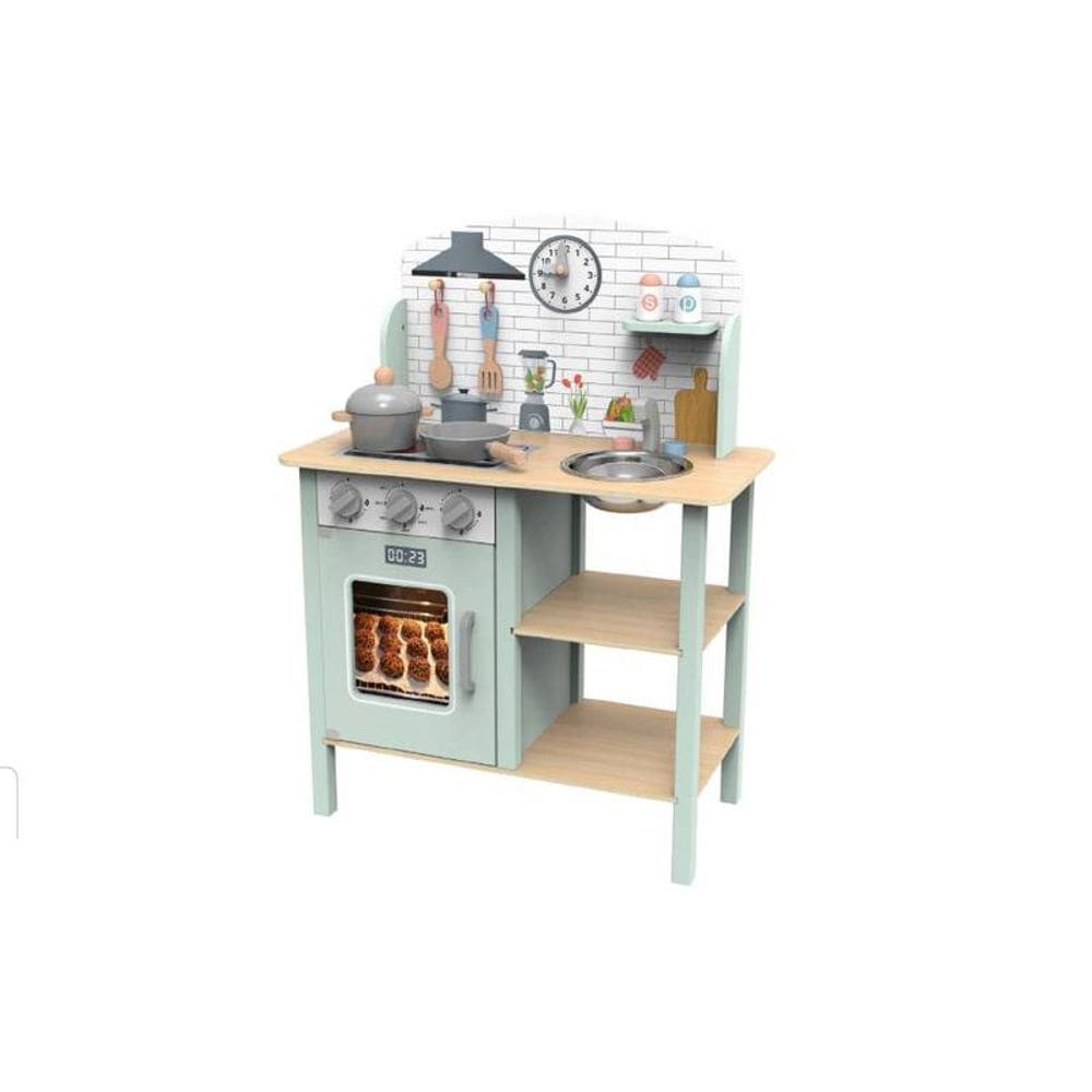 Brinquedo Conjunto Cozinha Completa Madeira Tooky Toy