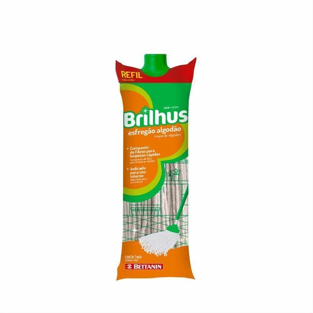 Brilhus Refil Mop Esfregão Algodão