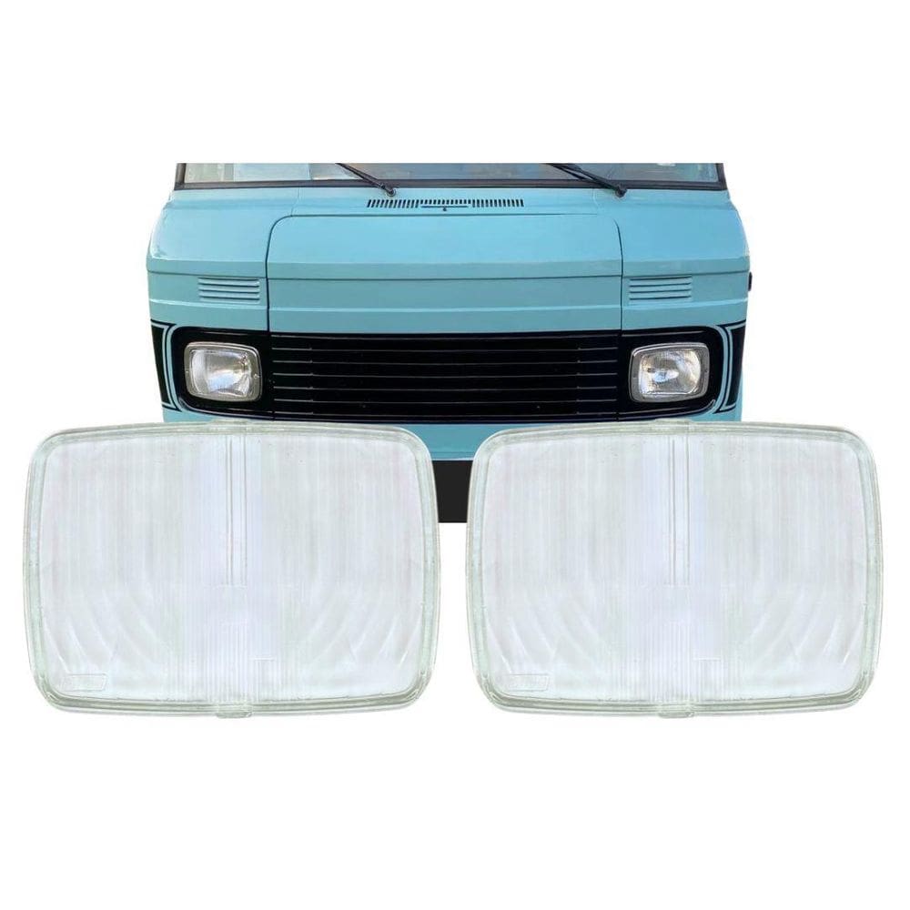 Par Lente Vidro Farol Principal Compatível Mb 608 Ld/Le