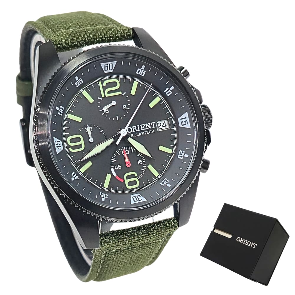 Relógio Orient Masculino Analógico Cronógrafo Solartech MPSNC004 P2EX