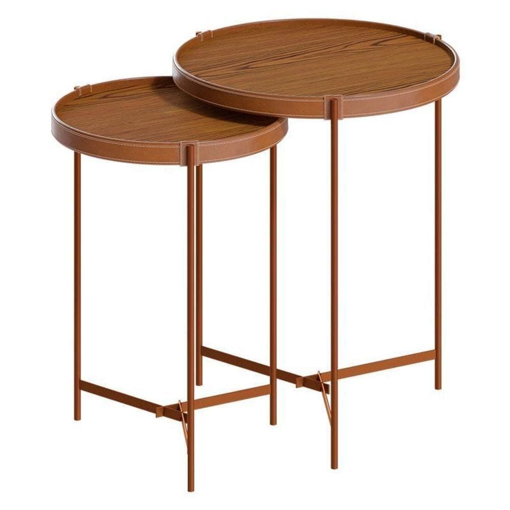 Kit Mesa Lateral Aqua feita na tonalidade Freijó Cobre - Imcal