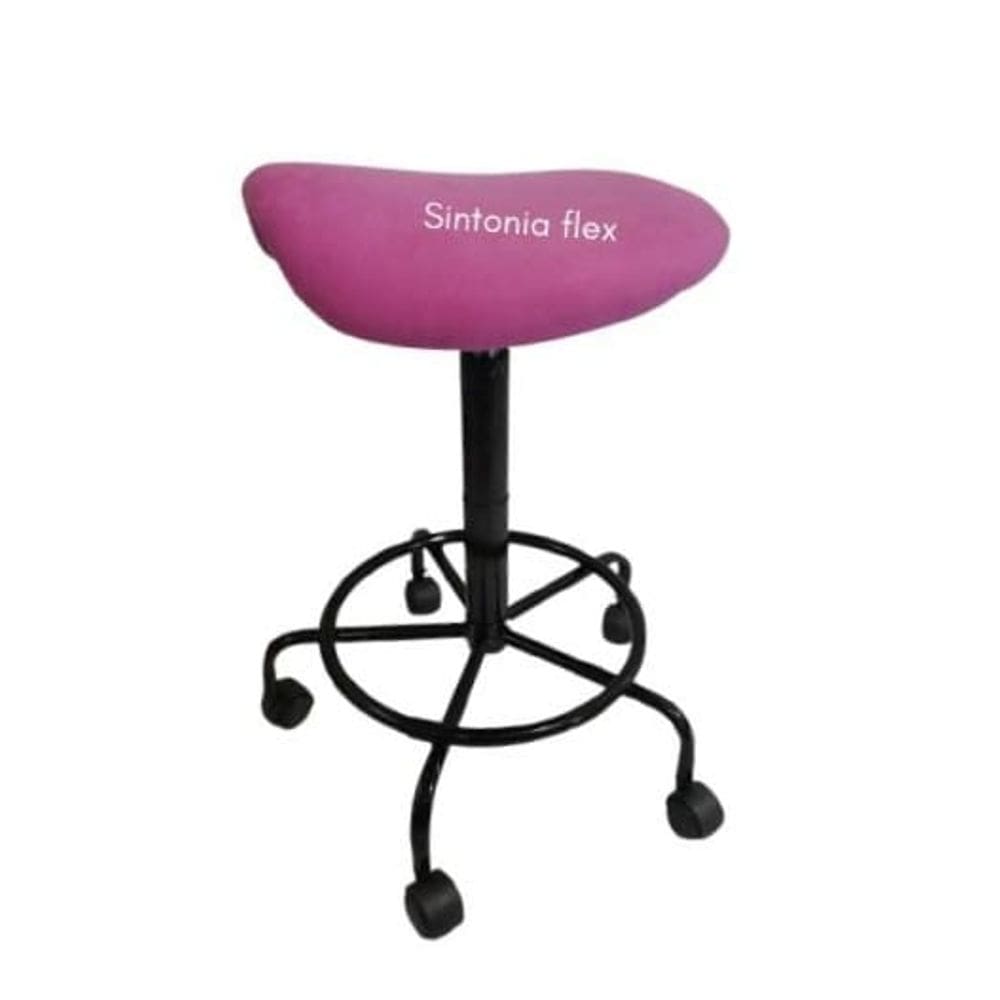 Cadeira mocho sela alta tatoo e cílios 65cm 75cm suede - veludo rosa pink