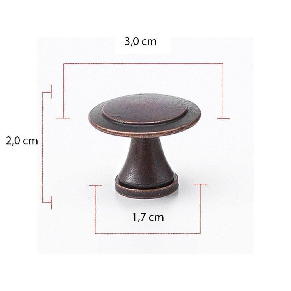 Puxador Redondo Flor Em Metal Móveis Kit 6 Unidade Puxador