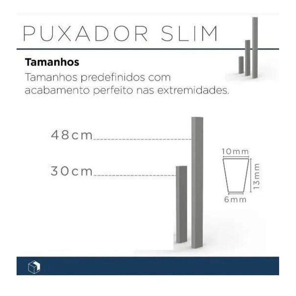 Puxador Rometal Slim - 300 - Cb  Cr