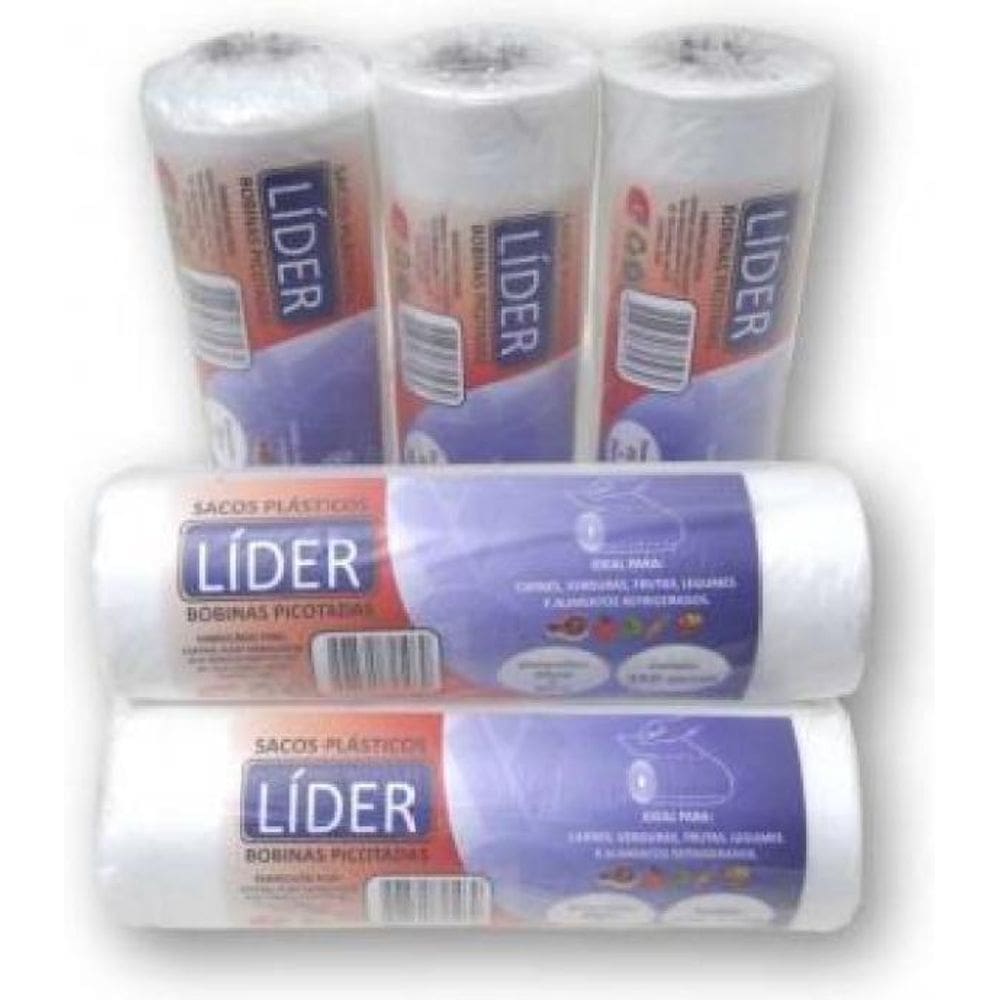 Bobina De Saco Plástico 25X35 Picotada Com 500 Unidades