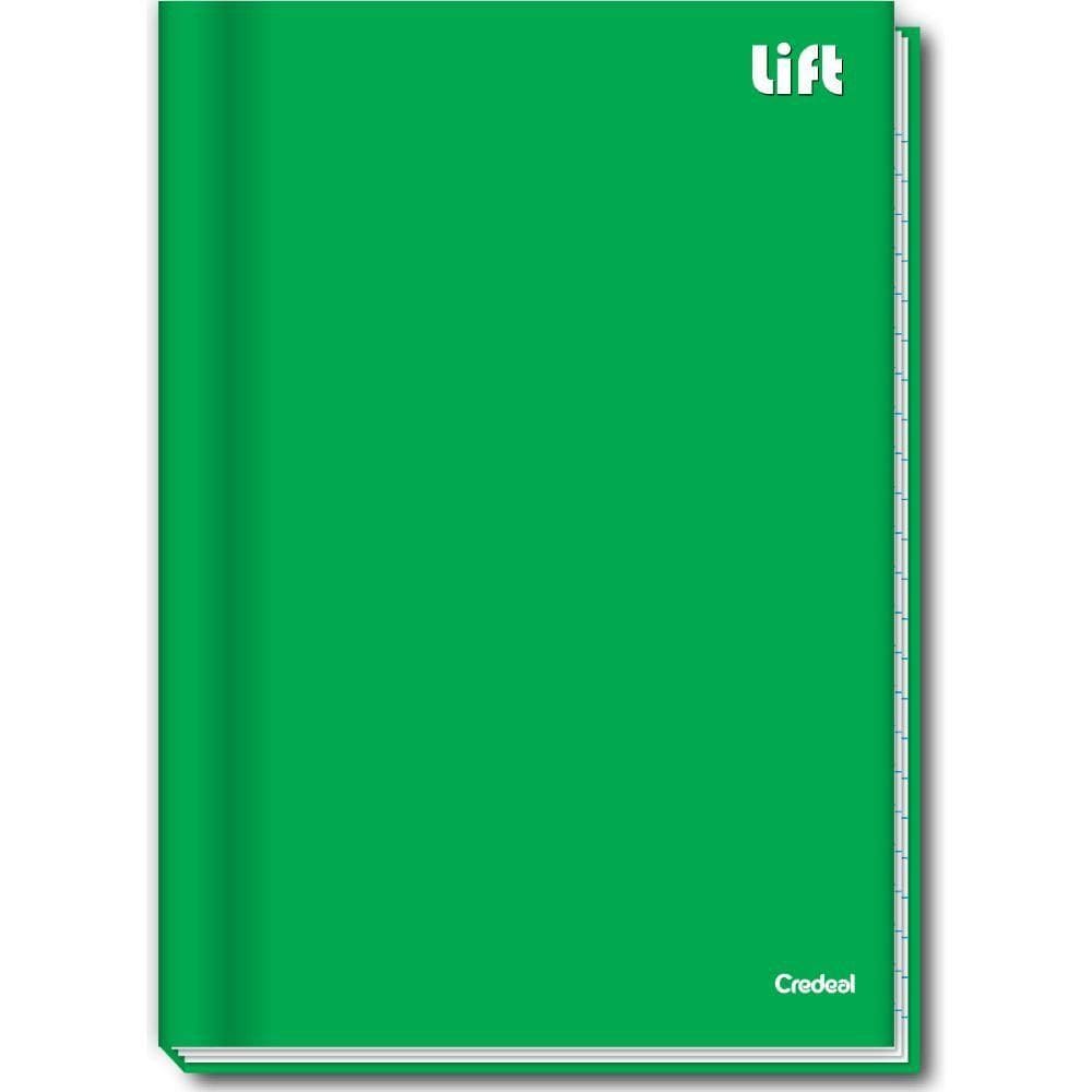 Caderno Brochurão Capa Dura 1 Matéria - 48 Folhas - Lift Verde - Credeal