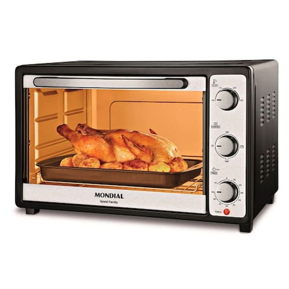 Forno Elétrico Mondial 52l Frn5 1800w Grand Family II Preto/inox