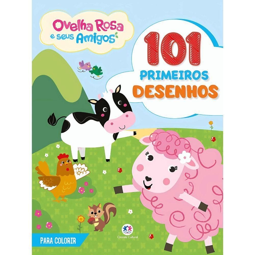 Livro 101 Desenhos - Ovelha Rosa E Seus Amigos - Ciranda Cultural
