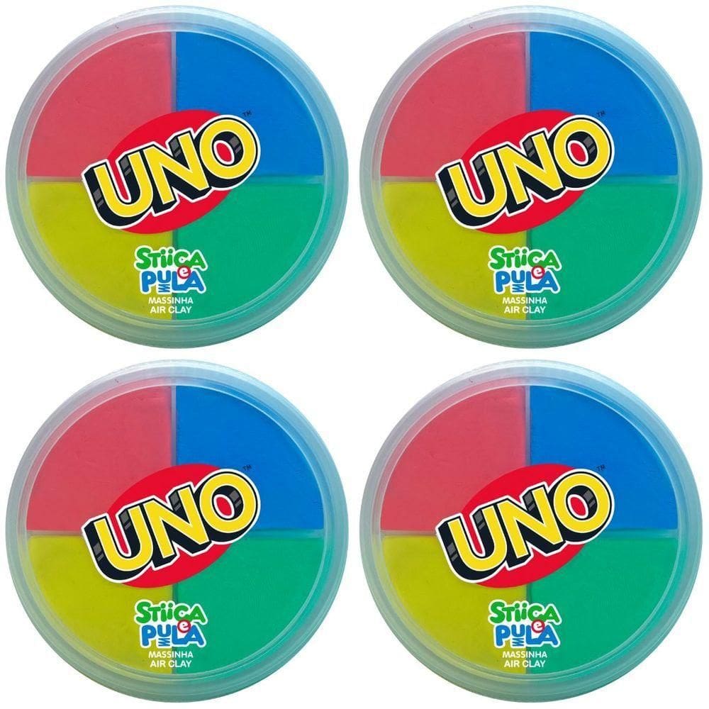 4x Stiica E Pula Massinha Air Clay 20g Uno - Doce Brinquedo