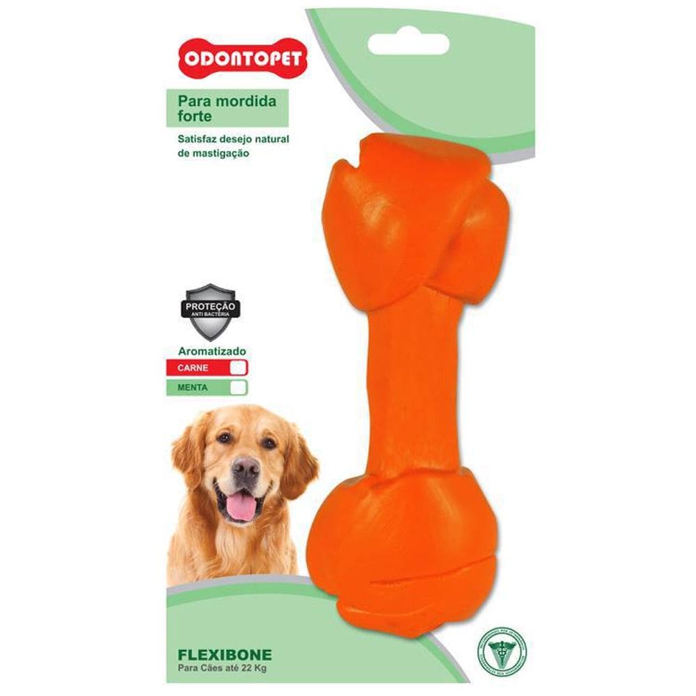 Brinquedo Mordedor de Cachorro Osso Super Resistente Odontopet Flexi Big Bone Cães Raças Grandes