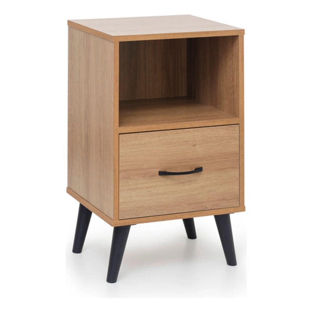 Mesa Cabeceira Com Gaveta Quadrada 66x40x30cm Madeira Marrom
