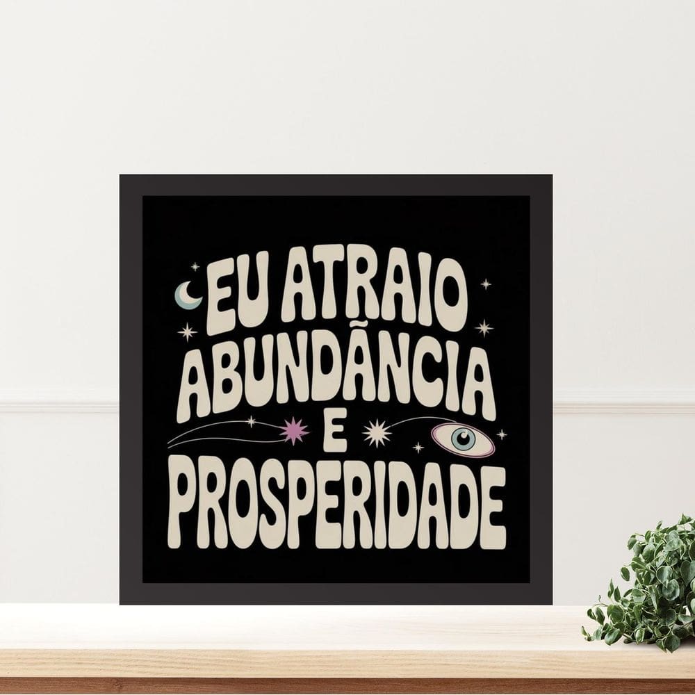 Quadro Lei Atração Prosperidade E Abundância- 33X33Cm