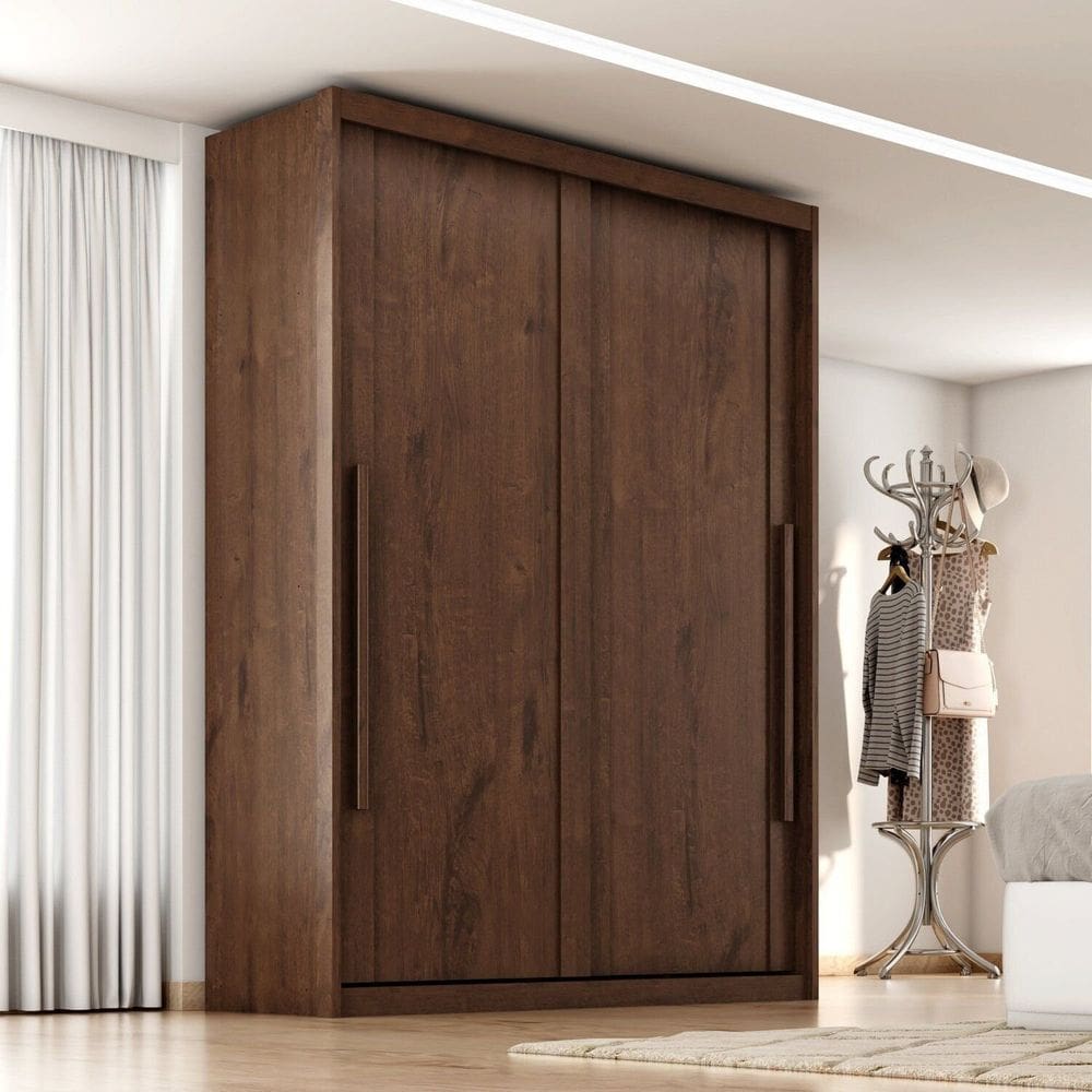 Guarda-roupa Mdf 2 Portas 3 Gavetas Splendido Jacarandá