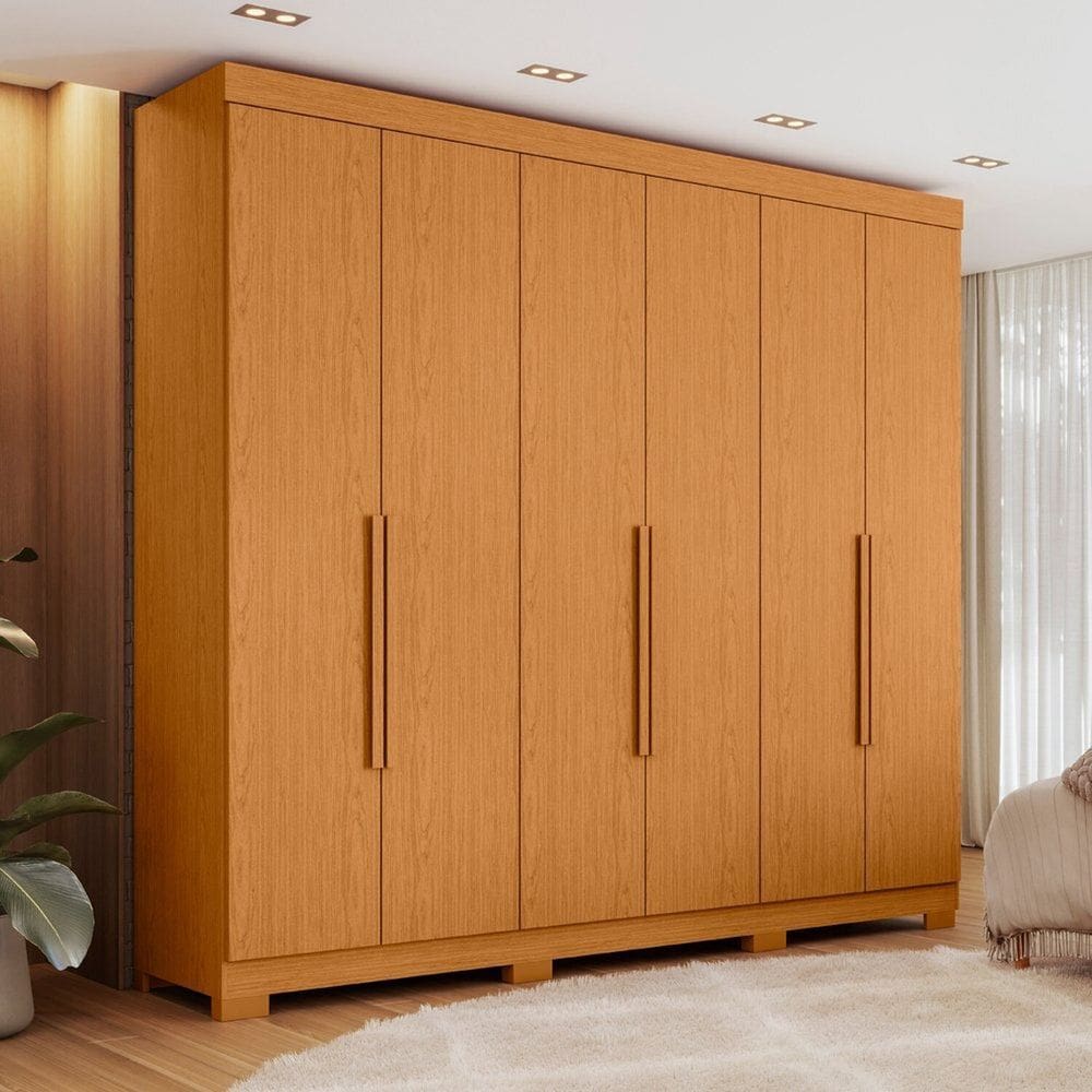 Guarda-roupa de Casal 6 Portas Vinci Cinamomo