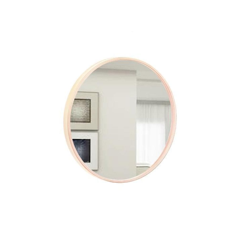 Espelho Decorativo Round Externo Rosa 50 Cm Redondo