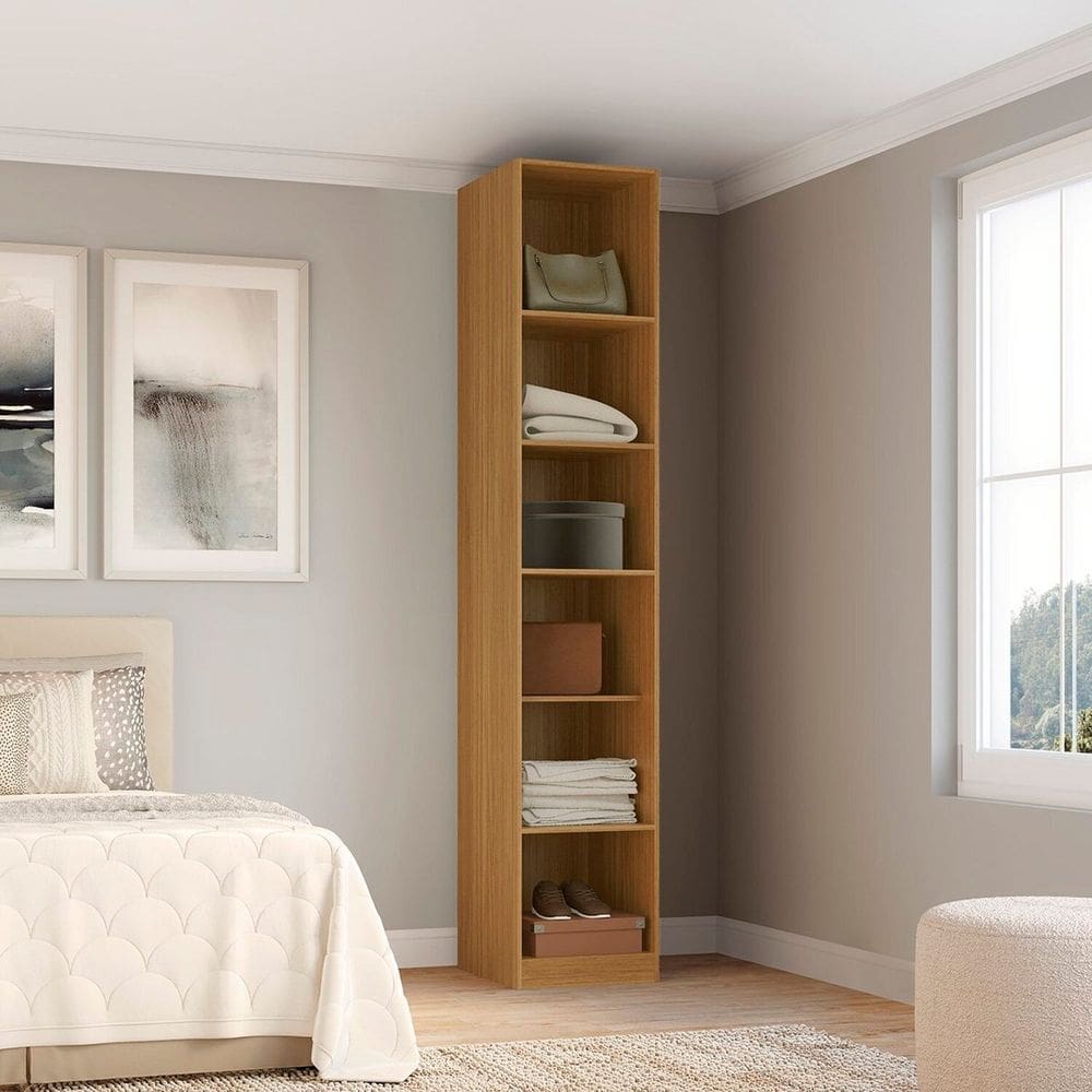 Módulo Closet sem Portas com Prateleiras e Cabideiros 45cm Altezza Freijó