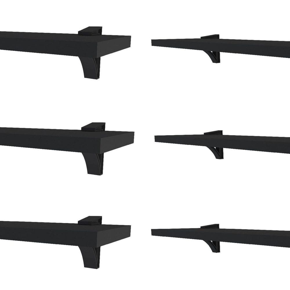 Prateleira em Mdp com Suporte Belle 7,8 X 40cm Decore Preto