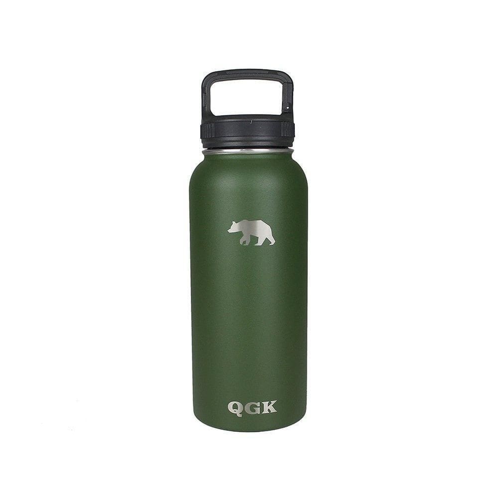 Garrafa Térmica Inox 946Ml 32Oz Com Tampa Verde Militar -