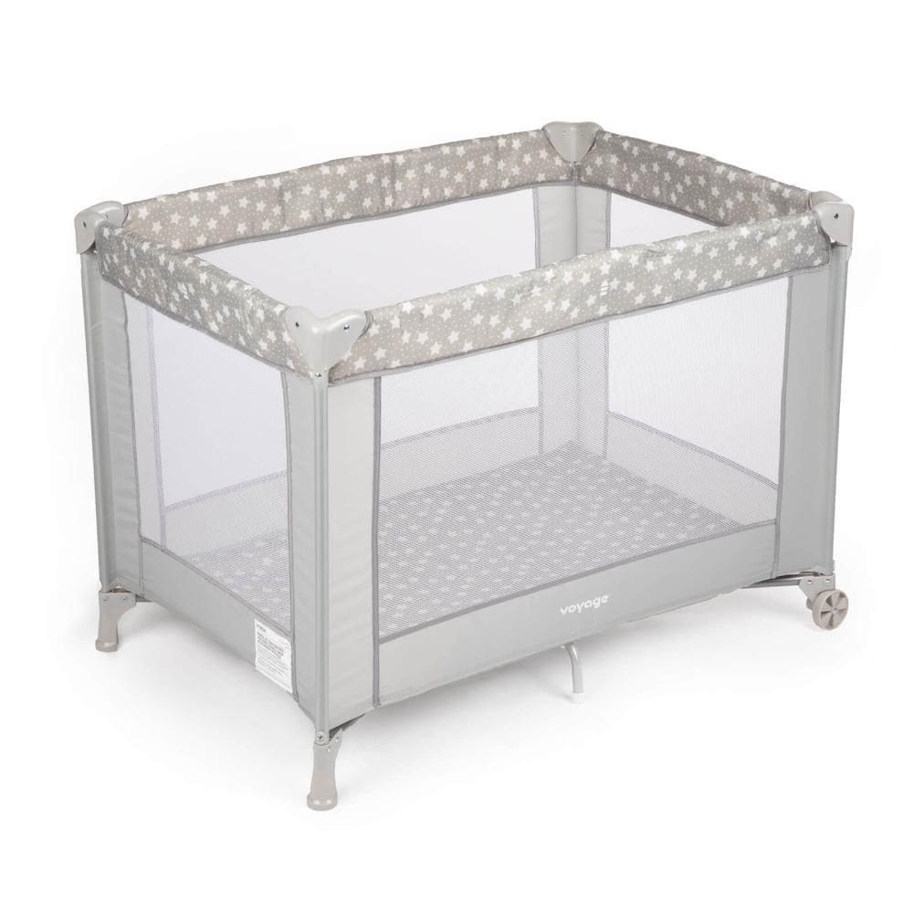 Berço Portátil Fit Cinza Estrela - Voyage