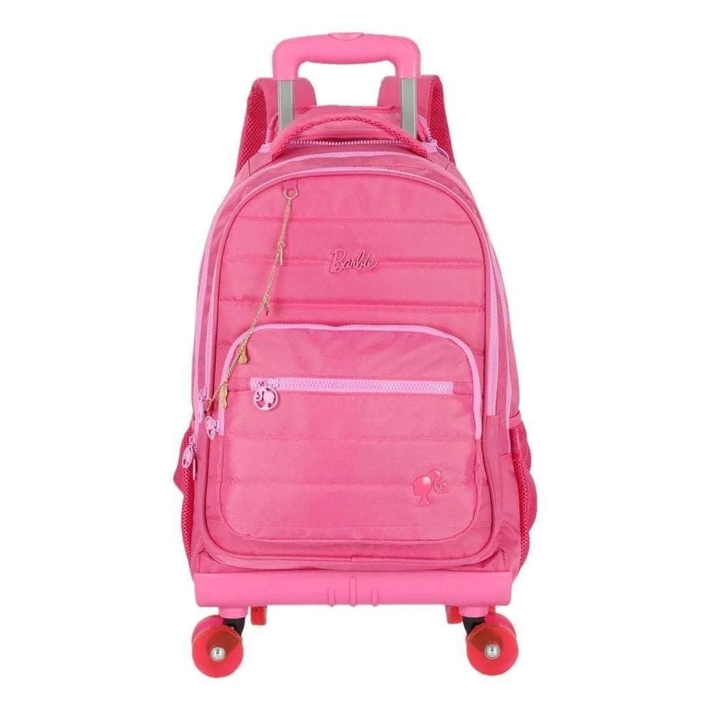 Mochila C/Rodinhas Luxcel Note Barbie Pink