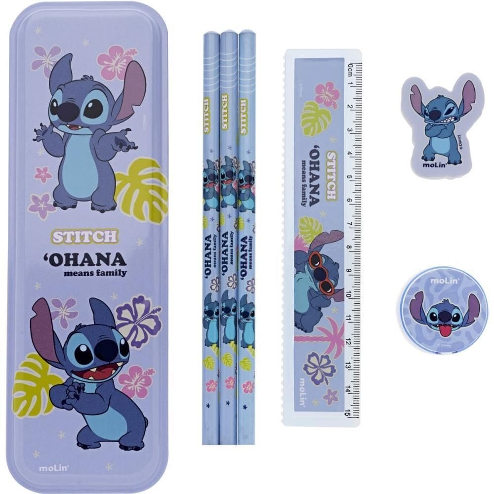 Kit Escolar Especial Stitch com 7 peças - Molin
