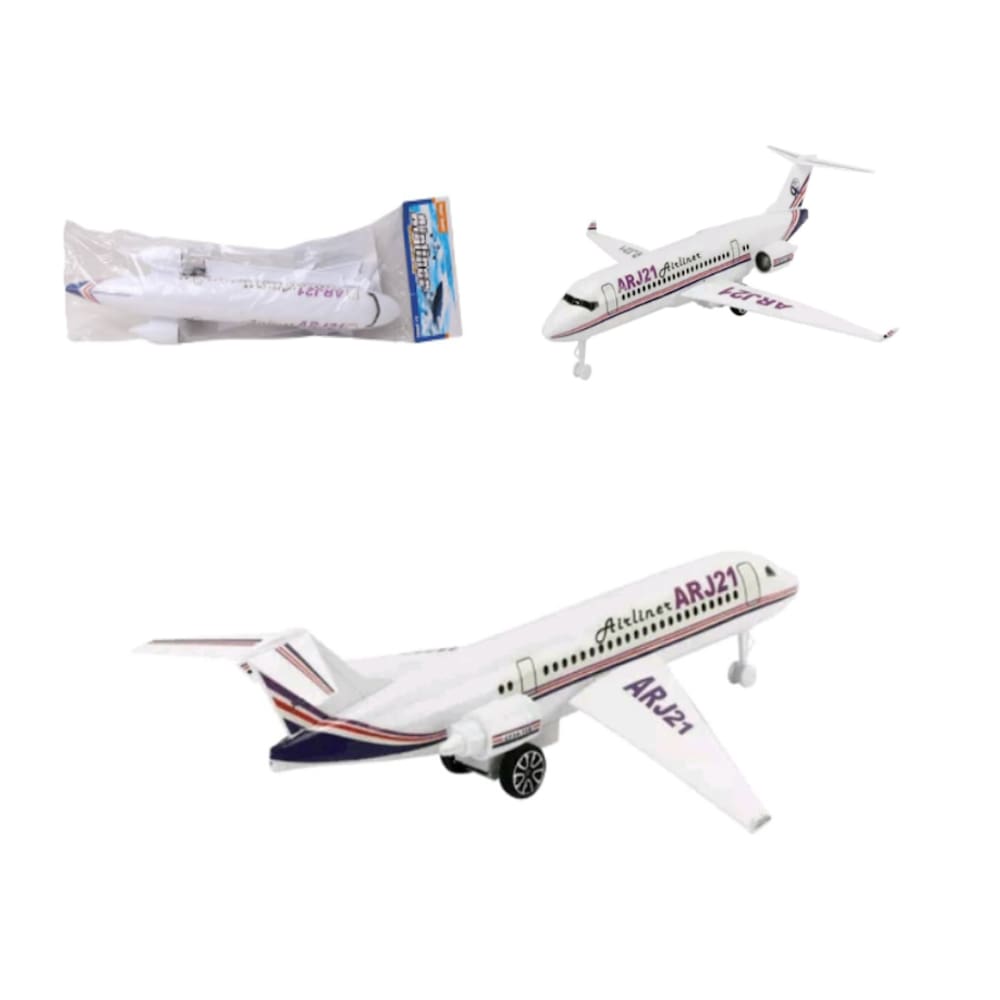 Brinquedo Aviao Grande Luz Som Fricção Sonoro Com Bateria
