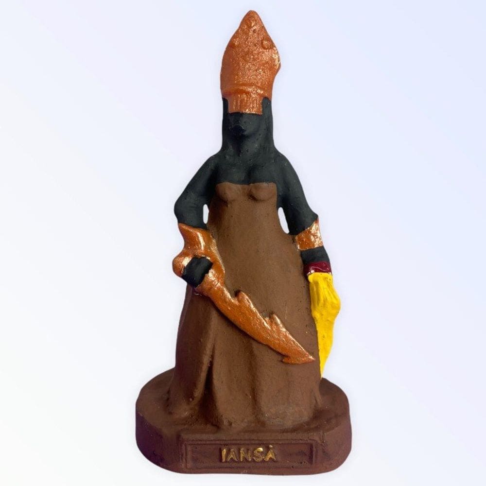 Escultura Orixá Iansã em Resina 9,5 cm  - Selecione a Cor